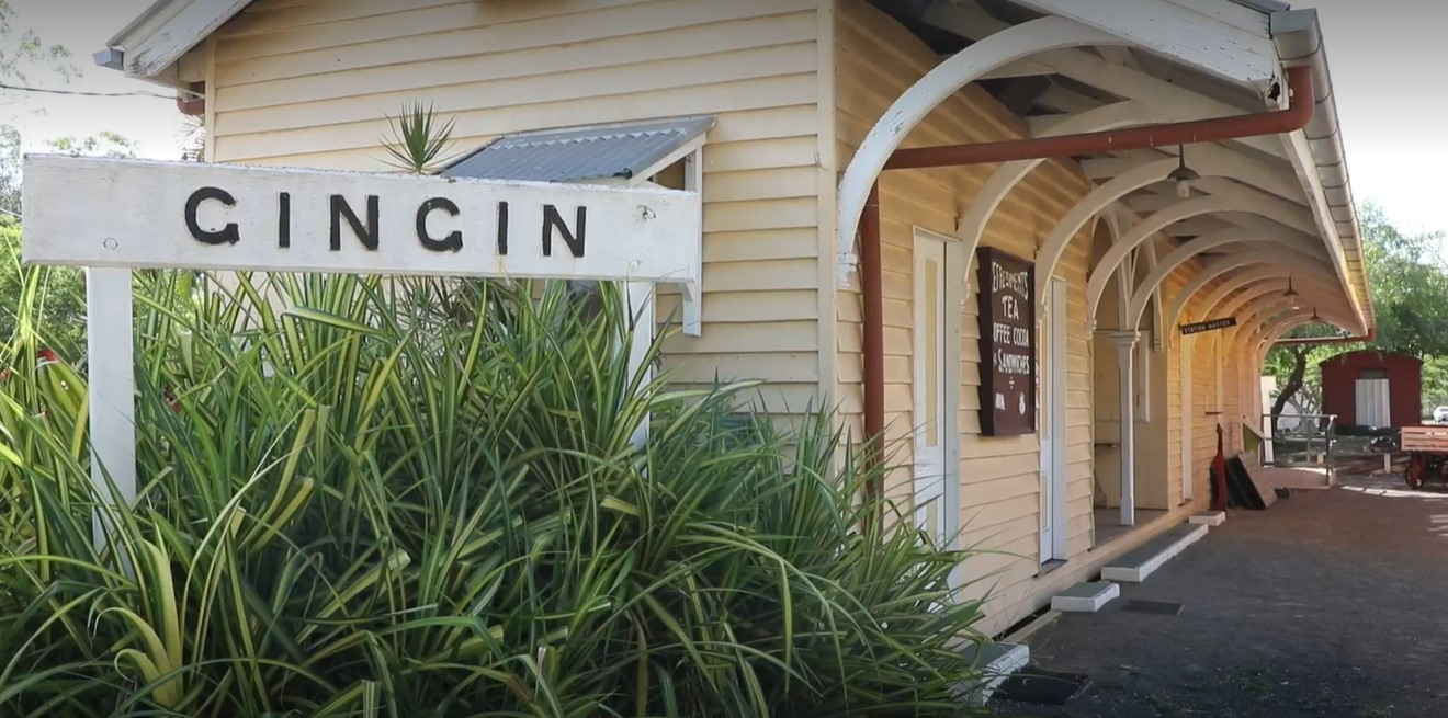 Historic Gin Gin railway station, a local landmark in the Bundaberg Region hinterland